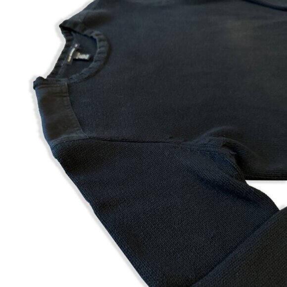 90s Club Monaco Black Cotton Sweater – M - Picture 2 of 6